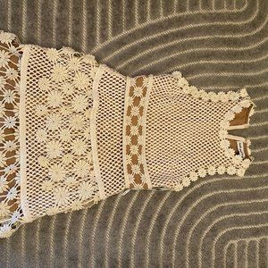 Self Portrait Crochet Mini-Dress